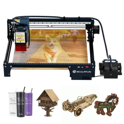 S30 20W Preço de Fabricação Lazer Impressão DIY Logo Diodo Máquina de corte e gravação a laser em metal