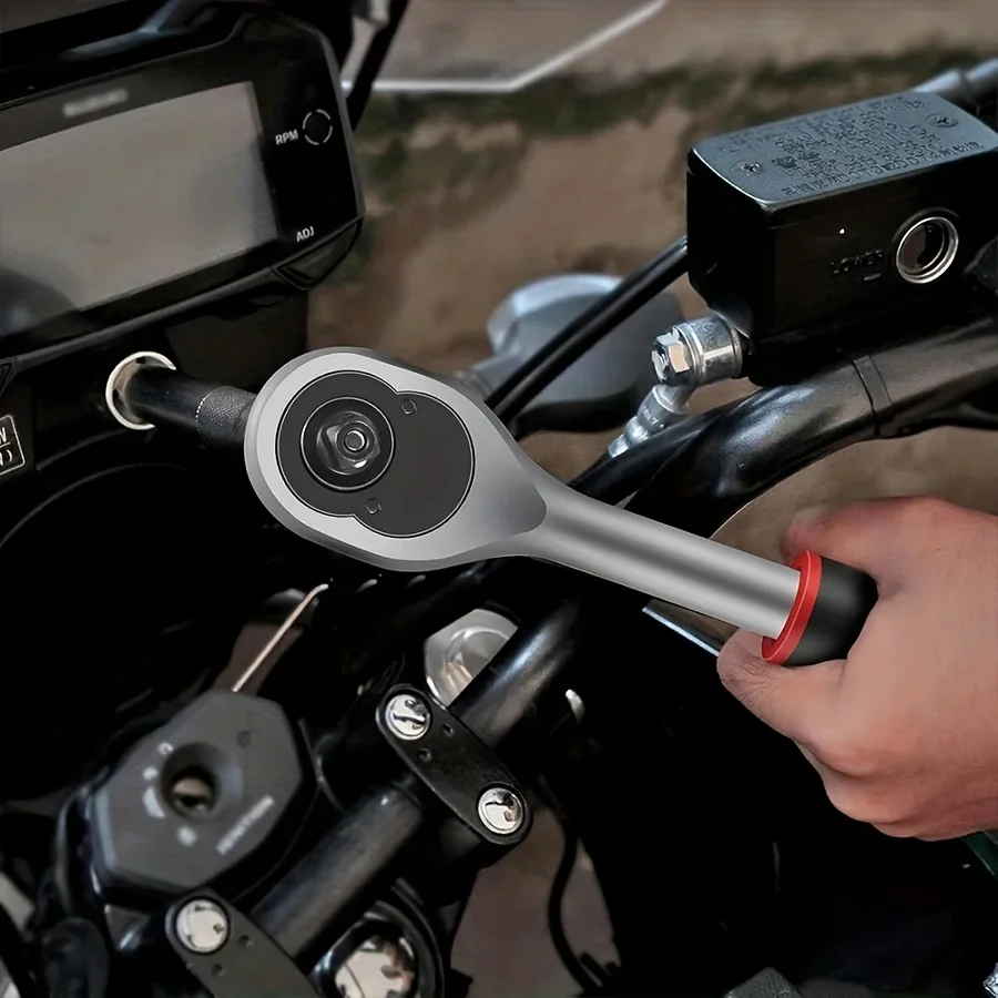 Conjunto completo de chave de catraca para motocicleta, 46 peças, 1/4 unidades, kit completo de reparo de carro para ferramentas de manutenção de automóveis e bicicletas amagi - Image 2