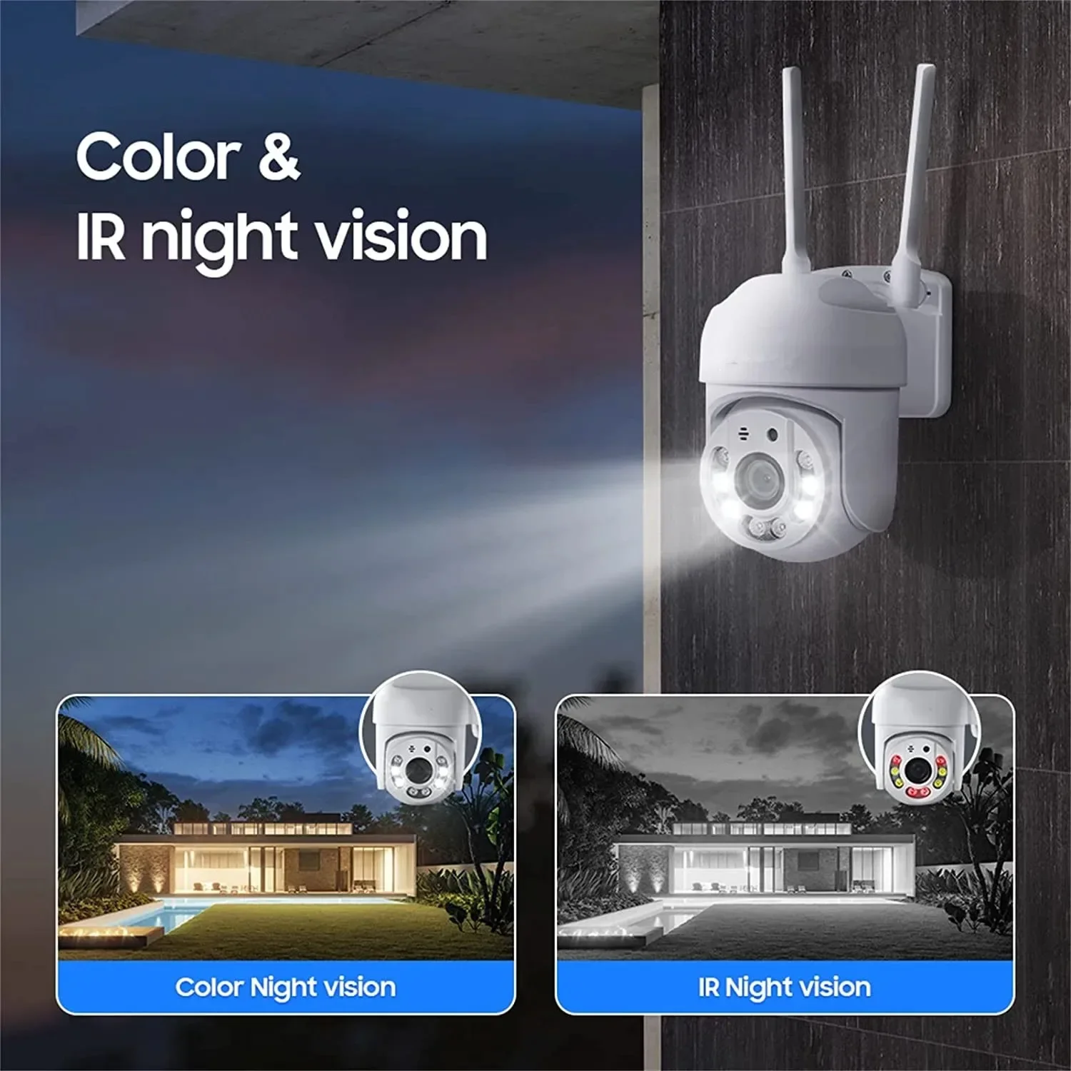 Câmera de vigilância wi-fi de 8mp, à prova d'água, sem fio, ptz, detecção humana, áudio bidirecional, zoom 8x, cctv, monitor de segurança - Image 4