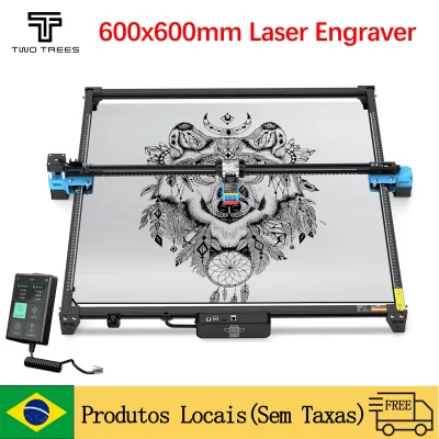 Twotrees 600x600mm cnc gravador a laser 40w/80w tts com tela de vidro metal máquina gravura a laser madeira couro máquina corte