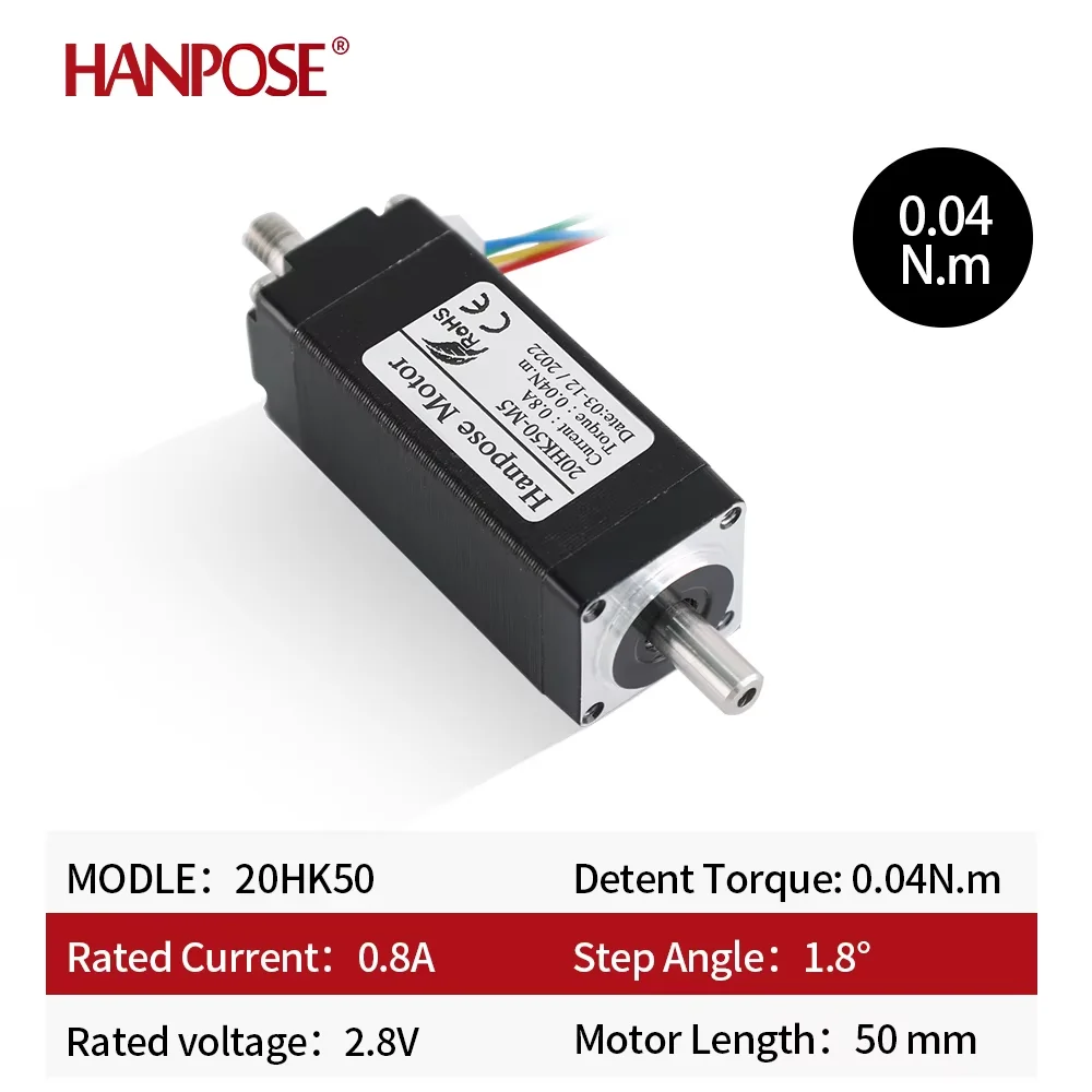 Motor de passo Nema8 20HK50-M5 0,8A 0,04N.M Motor de passo de eixo oco 2 fases 4 derivações através do motor para peças de impressora 3D - Image 2