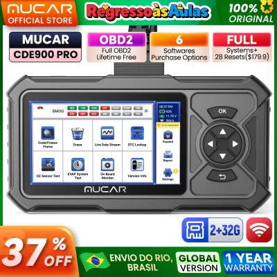 Mucar cde900 pro obd2 ferramenta de diagnóstico 4 sistema diagnóstico ecm tcm abs srs scanner automotivo leitor código carro obd 2 scanner