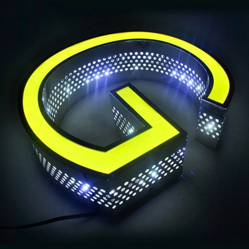 Sinalização 3D personalizada LED Sinalização de publicidade externa Faróis da empresa Luzes laterais Backlight Design de sinalização do alfabeto - Image 6