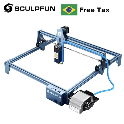 Kit de bocal de assistência a ar SCULPFUN S9, Máquina de gravação a laser com efeito 90W, Feixe Laser Ultrafino, Gravador acrílico, Cut Machine410 x 420mm