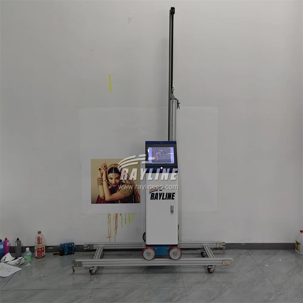 Impressora de parede automática com rodas, 9660DPI, AI 4K, Papel de parede para lona, 3D, 5D, Preço - Image 2