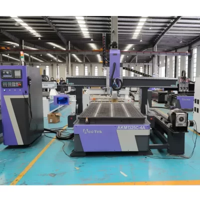Jinan 4 Axis Woodworking 1325 1530 2030 2040 Cnc Machine With Rotary Vacuum Table ATC Cnc Router Machine for Wooden Door