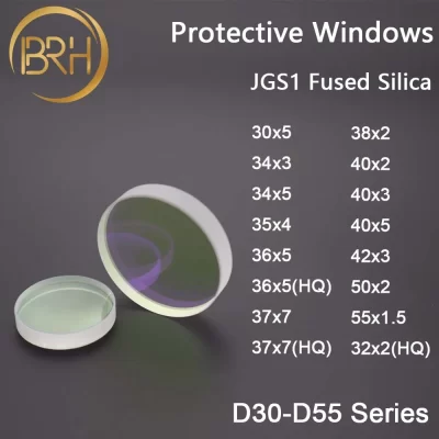 BRH-Proteção Janelas para Máquina De Corte A Laser De Fibra, Lente De Vidro, Lente De Proteção, Fits 30, 34, 35, 36, 37, 38, 40, 50