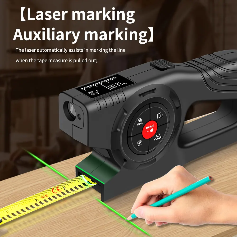 Snakol medidor de distância a laser 40m 50m 70m 100m 120m telêmetro digital trena roleta régua fita de medição de distância - Image 6