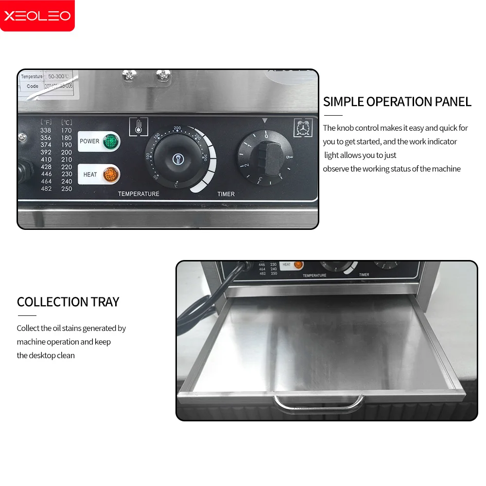 Xeoleo taiyaki fabricante de waffle de peixe máquina de cozimento de bolo de peixe 6 pçs peixe sorvete waffle fabricante 3000w panela antiaderente - Image 4