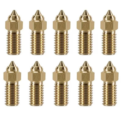5/10 peças impressora 3d 0.4mm kit de bicos de latão de alta velocidade para elegoo netuno 4, netuno 4 pro peça de substituição de bico de extremidade quente