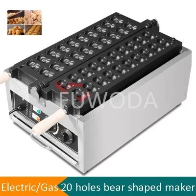 Máquinas de waffle de urso de aço inoxidável, alta qualidade, formato de urso, waffle, bolo, comercial, fabricante de cone de urso, forma de urso, taiyaki