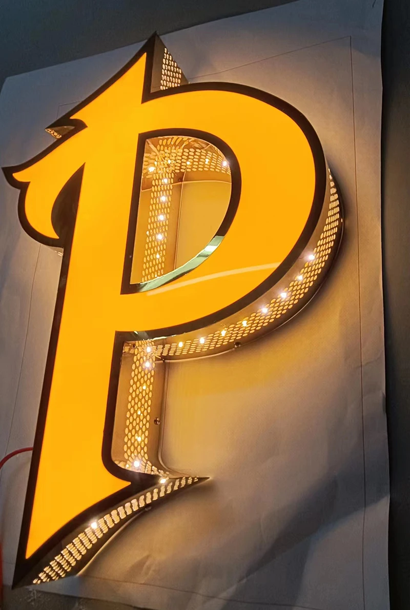 Personalizado 3d de aço inoxidável luz publicidade efeito diamante iluminado carta sinal logotipo do negócio led número da casa ao ar livre à prova dwaterproof água - Image 5