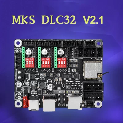 Makerbase mks dlc32 v2.1 máquina de gravação a laser controlador placa-mãe 32bits esp32 wifi TS35-R suporte 80w módulo laser