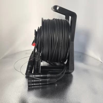 Armadura de campo TPU monomodo, 2/4/6/8/12 núcleos, fibra óptica, cabo de remendo, LC-LC, com carretel PCD235 e capa protetora, 100m