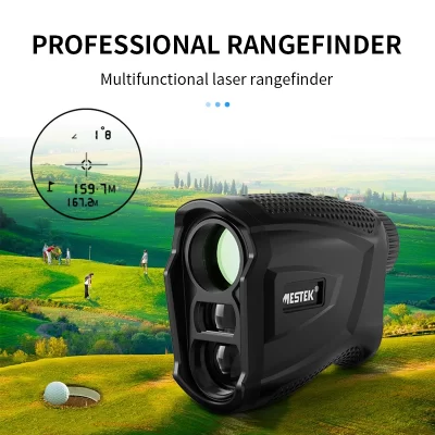 MESTEK-Telescópio a laser, telescópio com bloqueio de bandeira, carregamento USB, medidor de distância para caça, golfe, 1200m, 800m