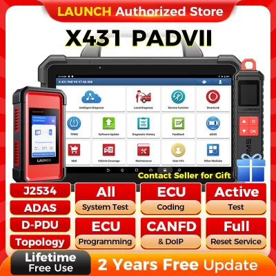 Ferramentas diagnósticas do carro da ALMOFADA X431 7 VII do LANÇAMENTO, varredor automotivo de Smartlink, auto diagnóstico, programação em linha, OBD, J2534, PAD7, PADVII