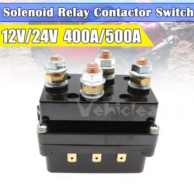 Universal Winch Controle Solenóide Relé, Controle Remoto Sem Fio Elétrico, Sistema de Controle Box, 12V, 400A, 500A