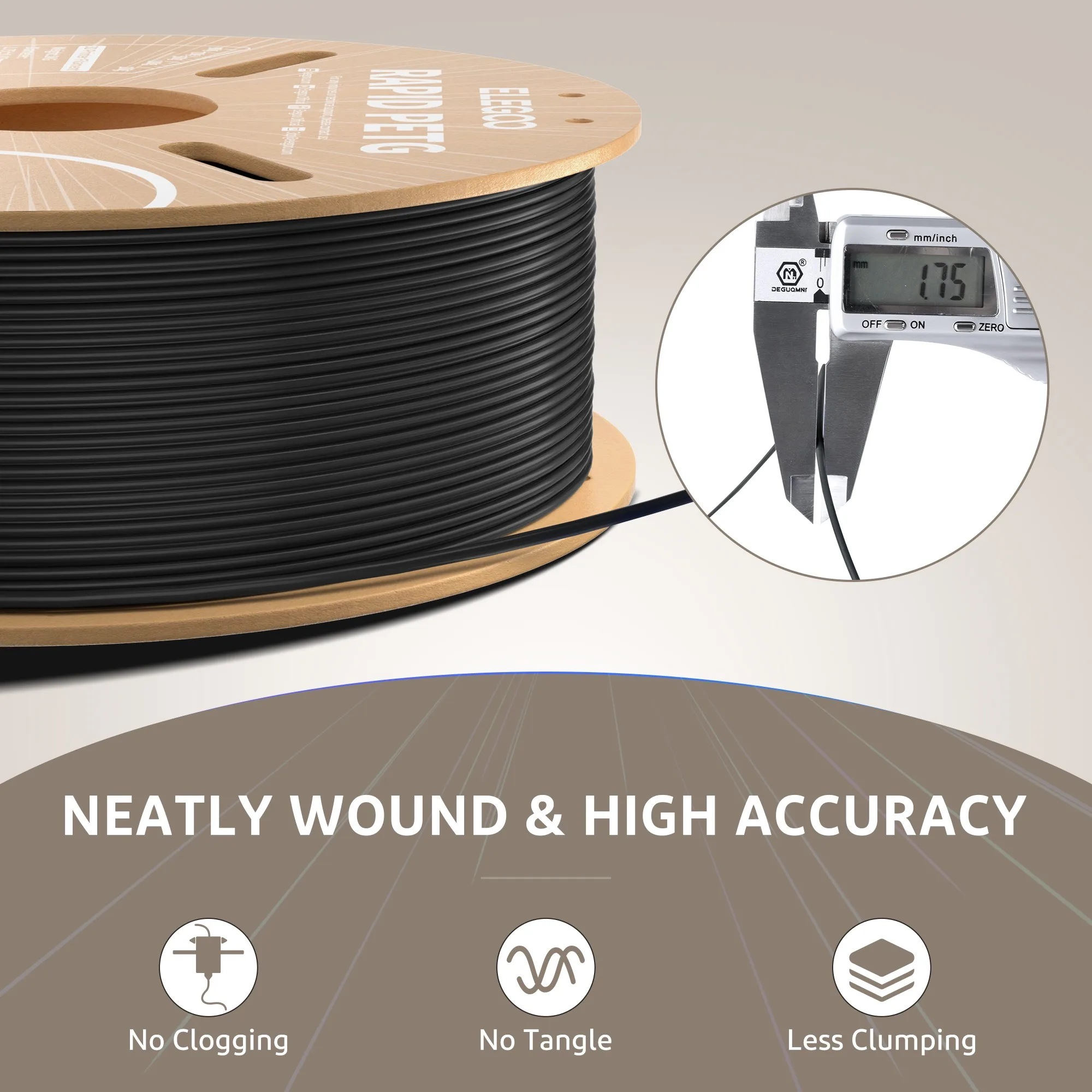 Elegoo filamento petg rápido de 1kg/2kg/4kg 1.75mm, filamento de impressora 3d de alta velocidade 30-600 mm/s 1kg, adequado para a maioria das impressoras 3d fdm - Image 5