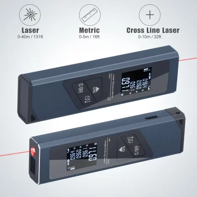 Mini telêmetro laser digital fita métrica régua laser carga usb liga de alumínio fuselagem portátil digital medidor de distância a laser