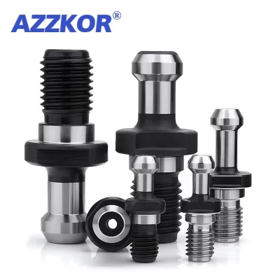 Azzkor bt30/bt40/bt50 cnc ferramenta alça completa brilhante puxar centro de usinagem de unhas puxar prego através do furo saída de água