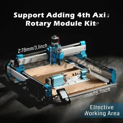 Máquina roteadora CNC 4040-PRO para carpintaria, metal, acrílico, nylon, corte, fresagem, controle, gravação CNC de 3 eixos