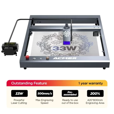 ACMER P2 33W Laser Engarver Woodworking CNC laser Cutter logo DIY For Wood Metal Glass Engraving Machine laser CNC Tool