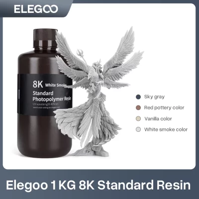 ELEGOO 8K Impressora 3D Resina UV 405nm Resina fotopolímero padrão Resina de cura UV Melhor para impressora 3D SATURN 3 ULTRA 12K 1000g