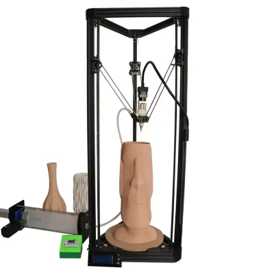 HE3D TC-280 Impressora 3D de Argila 2L barril DIY Kit Cerâmica grande quadro tipo kossel Impressora 3D de Argila
