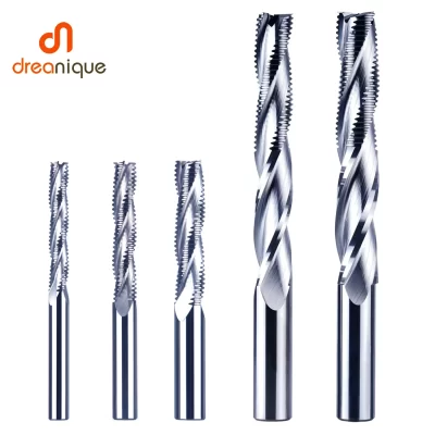 Dreanique 1pc 3 flautas carboneto resistente madeira desbaste fresa 4mm-12mm sloting mais áspero fechadura da porta buraco fresa