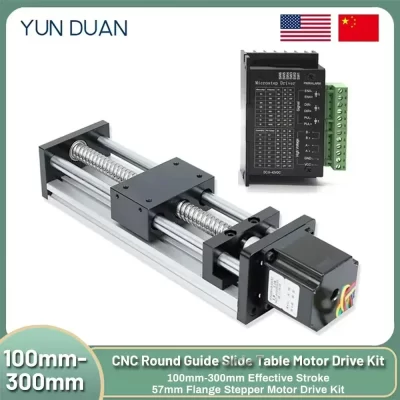 Nema23 motor linear ferroviário mesa kit motorizado módulo de parafuso esférico mesa deslizante movimento estágio único eixo robô sfu1605 cnc xyz eixo