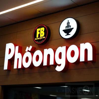Logotipo de parede de metal personalizado, letras luminosas, empresa externa, loja, placa de luz, negócios, decoração de sinalização acrílica 3d