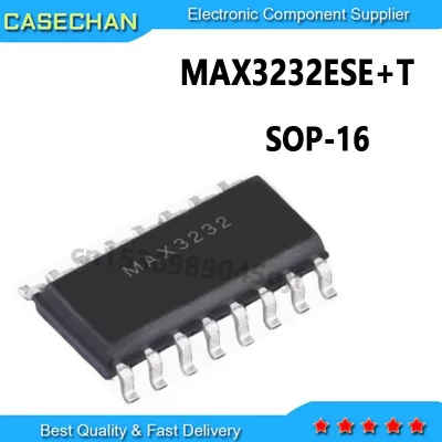 5PCS MAX3232ESE + T MAX3232 MAX3232CSE MAX3232ESE SOP-16 Transceptor Chip IC