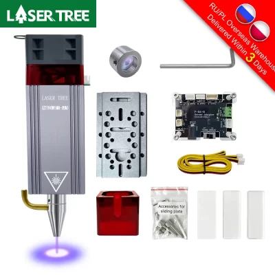 Árvore a laser 20w/10w/5w/4w cabeça laser para gravador cnc corte de madeira diy ferramentas a laser 450nm ttl/pwm módulo laser de luz azul