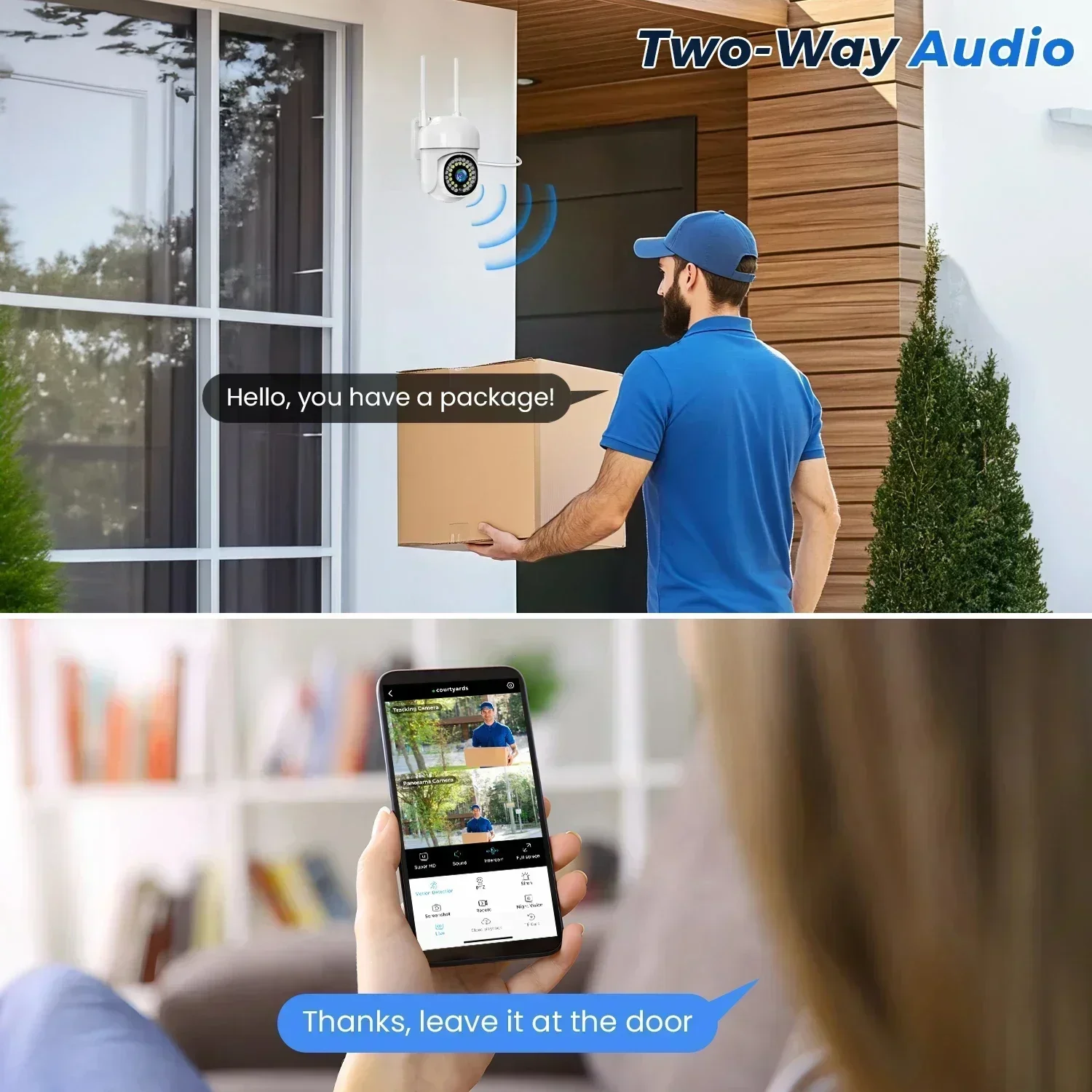 Yoosee câmera ip hd 3mp 5mp cctv ao ar livre à prova dwaterproof água cor visão noturna rastreamento automático câmeras de vigilância de áudio em dois sentidos - Image 4