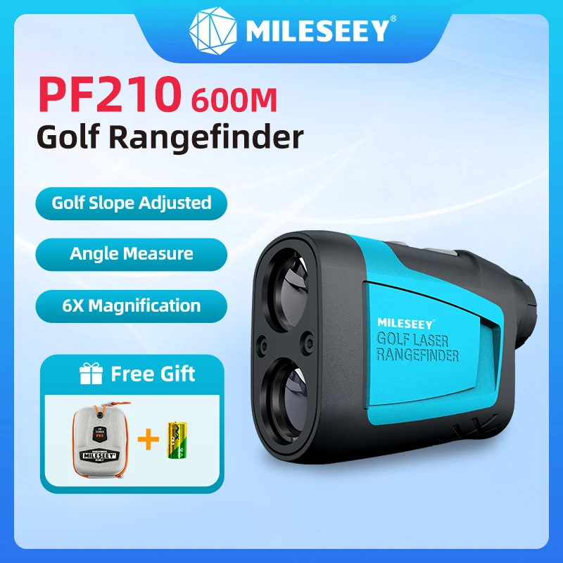 Mileseey pf210 pf2e pf240 golf laser rangefinder telescópio medida 600m/metro de distância quintal 6x monocular para caça esporte de golfe