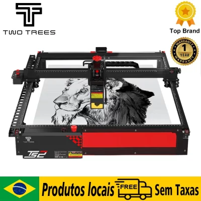 TWOTREES TS2 160W grabador de vidrio CNC Gravador Do Laser Máquina de Corte Da Gravura Auxiliar de Ar Embutido Controle App Suporte Offline impressão 410*410mm