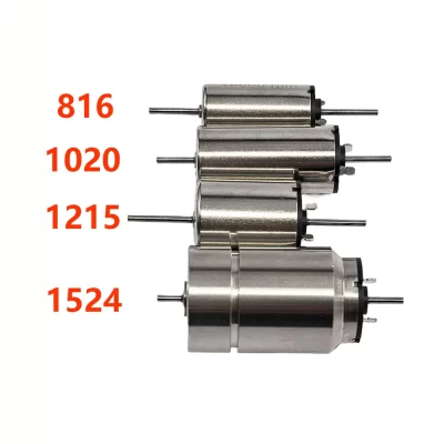 1 peça 8mm/10mm/12mm/15mm 816 1020 1215 1524 dc 12v mini motor de alta velocidade de eixo duplo coreless para modelo de motor de trem ferroviário
