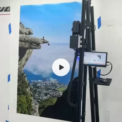 Impressora de parede de formato amplo, máquina de impressão de parede 3d para epson dx10 dx7 i1600u cabeça 2880dpi para escritório, sala, escola, academia, impressão de parede