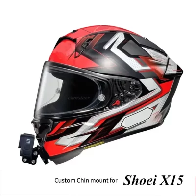 Para shoei x15/X-xpr/X-SPR pro capacete personalizado montagem de queixo para gopro hero 13 12 11 insta360 x4 x3 ace pro2 dji ação 5pro 4