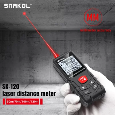 Snakol medidor de distância a laser 50m 70m 100m 120m telêmetro digital trena roleta régua distância fita métrica ferramenta
