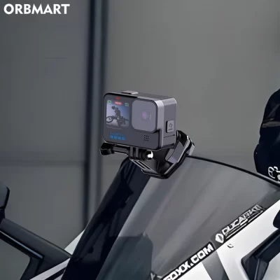 Clipe de montagem para para-brisa de motocicleta, suporte pov para gopro hero 13 12 11 10 insta360 x4 dji action 5pro 4 bolso 3 acessórios de telefone