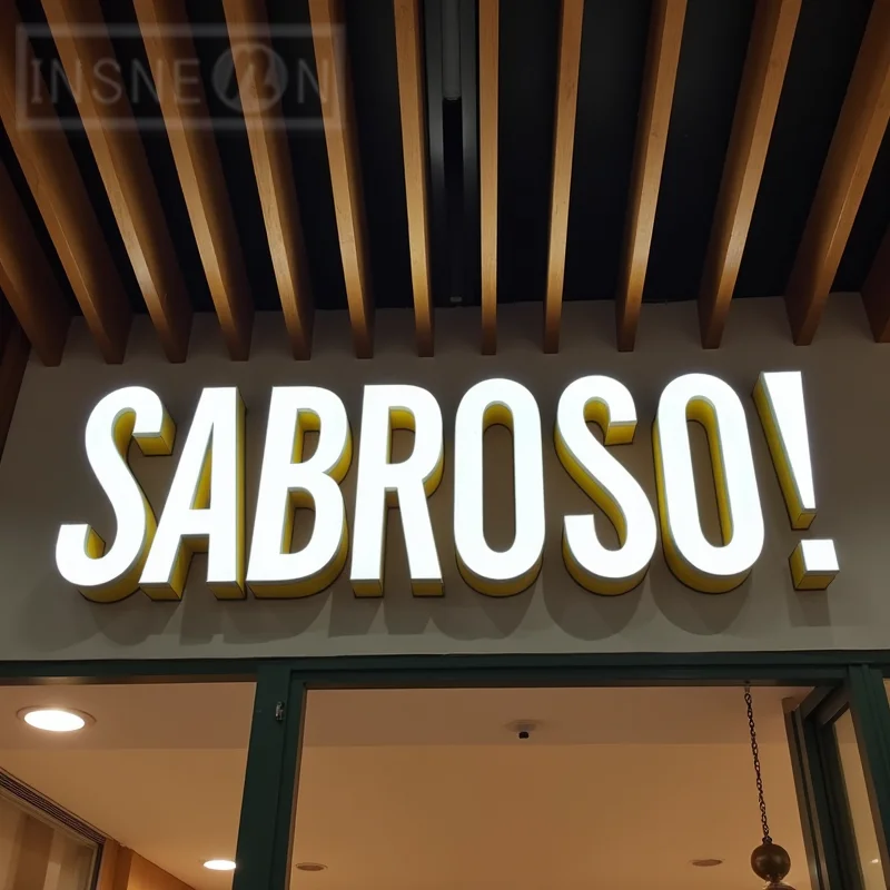 Personalizado 3d led frontlit sinal de negócios letras de metal para vitrine ao ar livre à prova dwaterproof água iluminado iluminar exibição de sinalização - Image 2