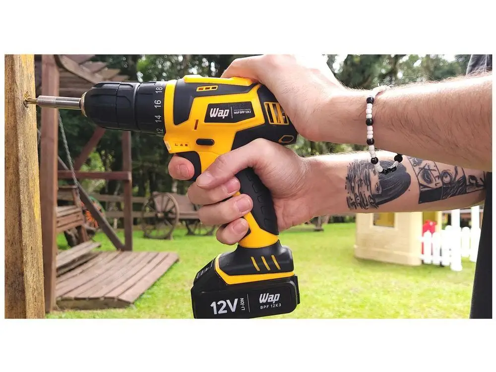 Furadeira e Parafusadeira Wap a Bateria 12V com Maleta 13 Peças BPF 12K3 - Image 2