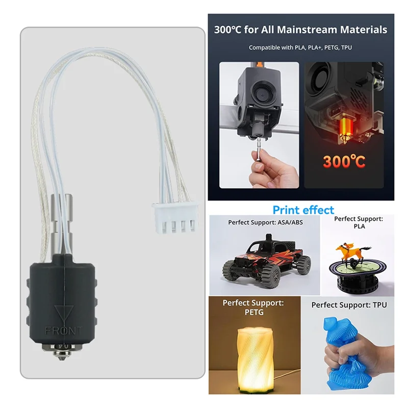 A46g-para anycubic kobra 3 max hotend integrado bocal de aço endurecido termistor componente aquecimento k3m hotend - Image 2