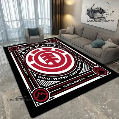 3d e-elemento skate logotipo impresso tapete antiderrapante decoração do quarto ao ar livre tapete yoga decoração do quarto presente de aniversário