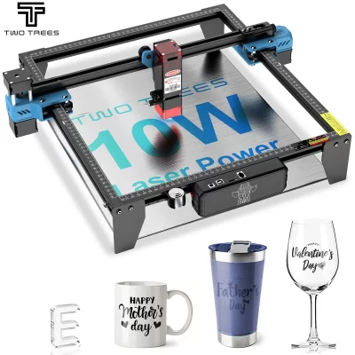 TwoTrees TTS-10 Pro Laser Engraver Tamanho de gravação 600x600mm Máquina de gravação em aço inoxidável Máquina de corte de madeira DIY Máquina CNC
