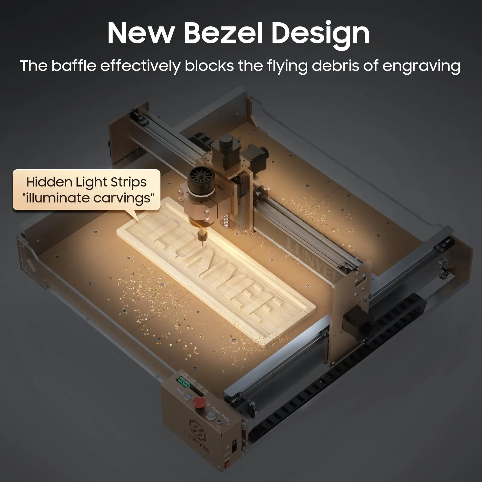 Sunyee 4040 pro máquina roteadora cnc, máquina de gravação cnc de 3 eixos, design de parafuso esférico de eixo z, adequado para madeira, acrílico e alumínio - Image 5