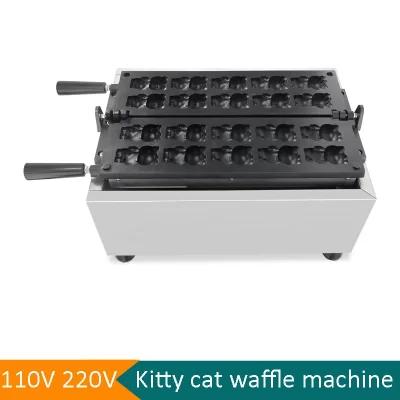 Popular taiyaki gato em forma de waffle pan padeiro gato bonito dos desenhos animados em forma de bolo máquina de cozimento alta qualidade kitty gato lanche máquinas