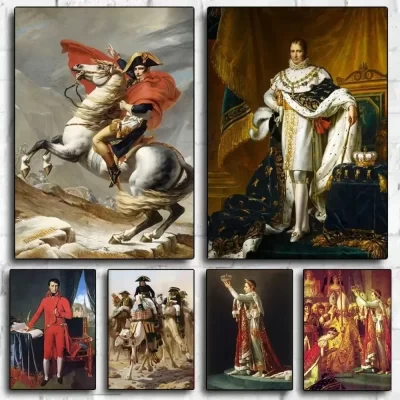 Miniso pintura a óleo por números kits napoleão bonaparte retrato cruzando número desenho em tela fotos por números decoração de casa