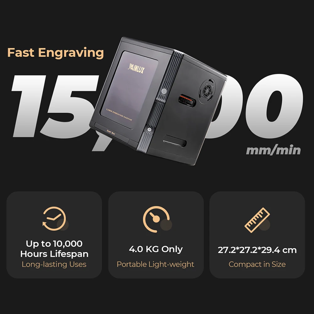 WAINLUX K8 Mini Blue Laser Engraving Machine Ultimate Desktop Laser Engraver 2.5W 5W 10W for Productivity DIY Small Businesses - Image 3